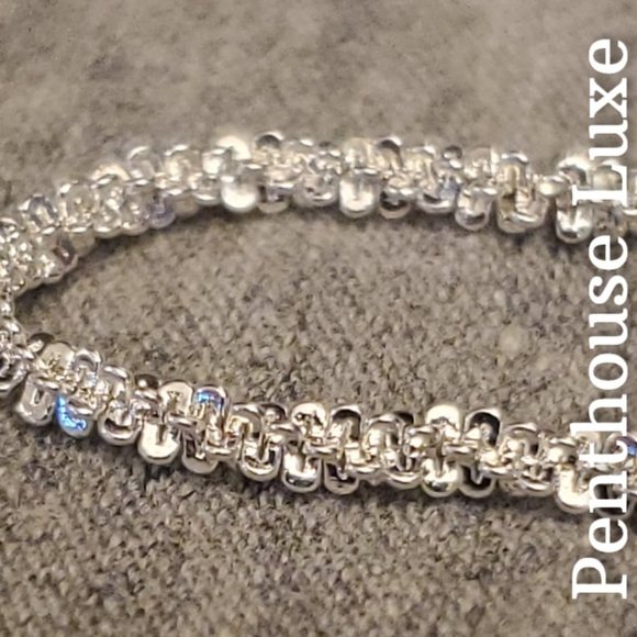Flexible Silver Twist Chain Ring - Picture 3 of 4